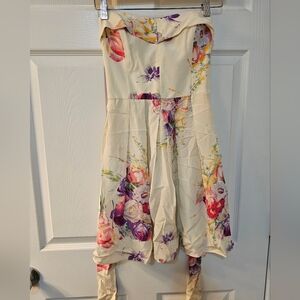Vintage Betsey Johnson Strapless floral dress